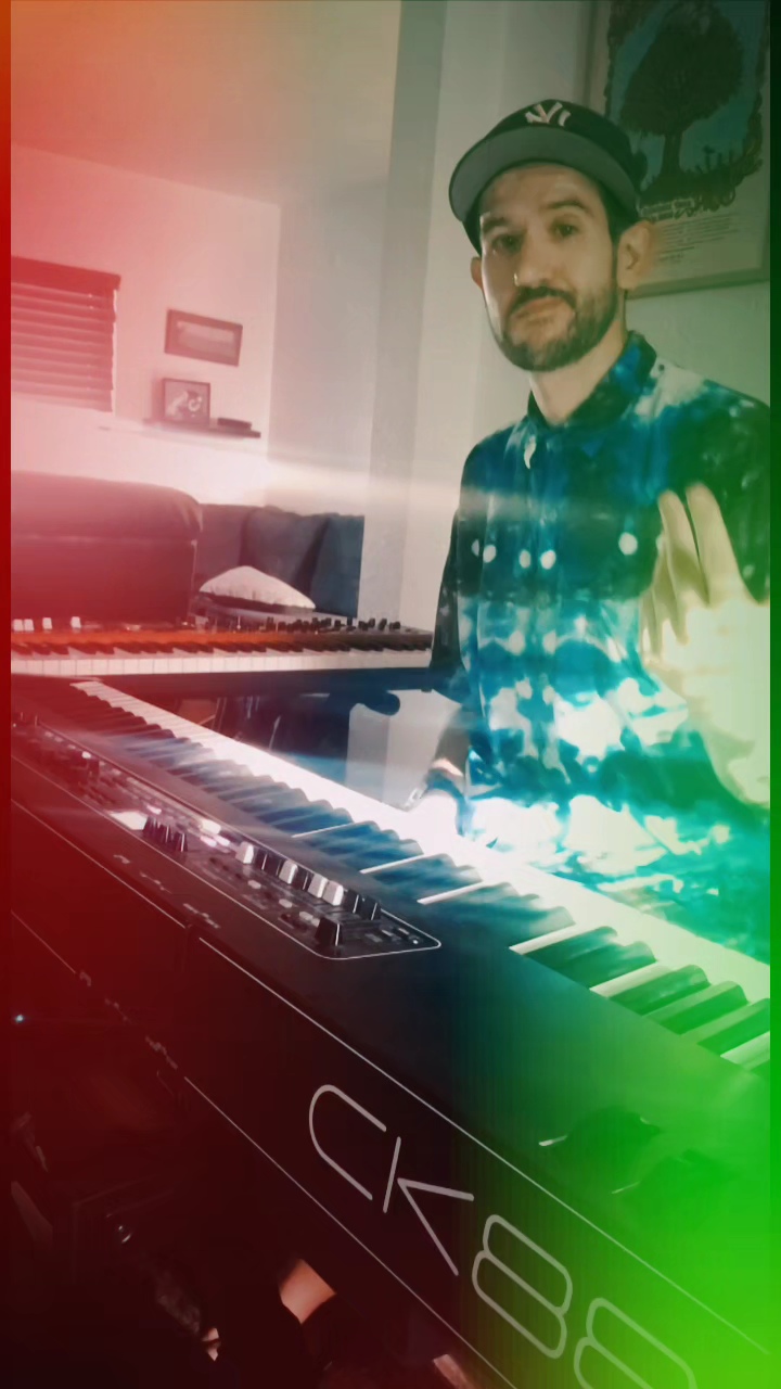 Mahdood performing live — hands on the MPC, in the moment